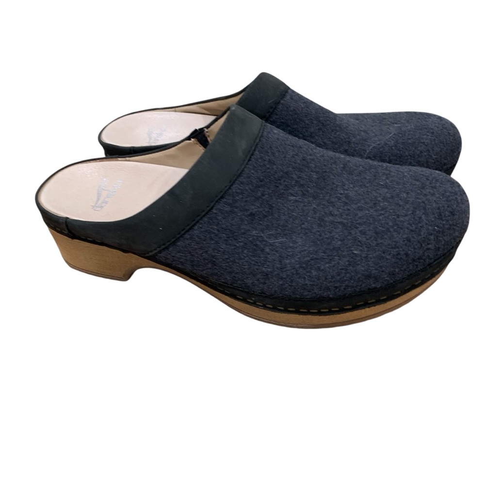 Dansko Bethann Charcoal Gray Wool Blend Women’s size‎ 41 Comfort Clogs Shoes